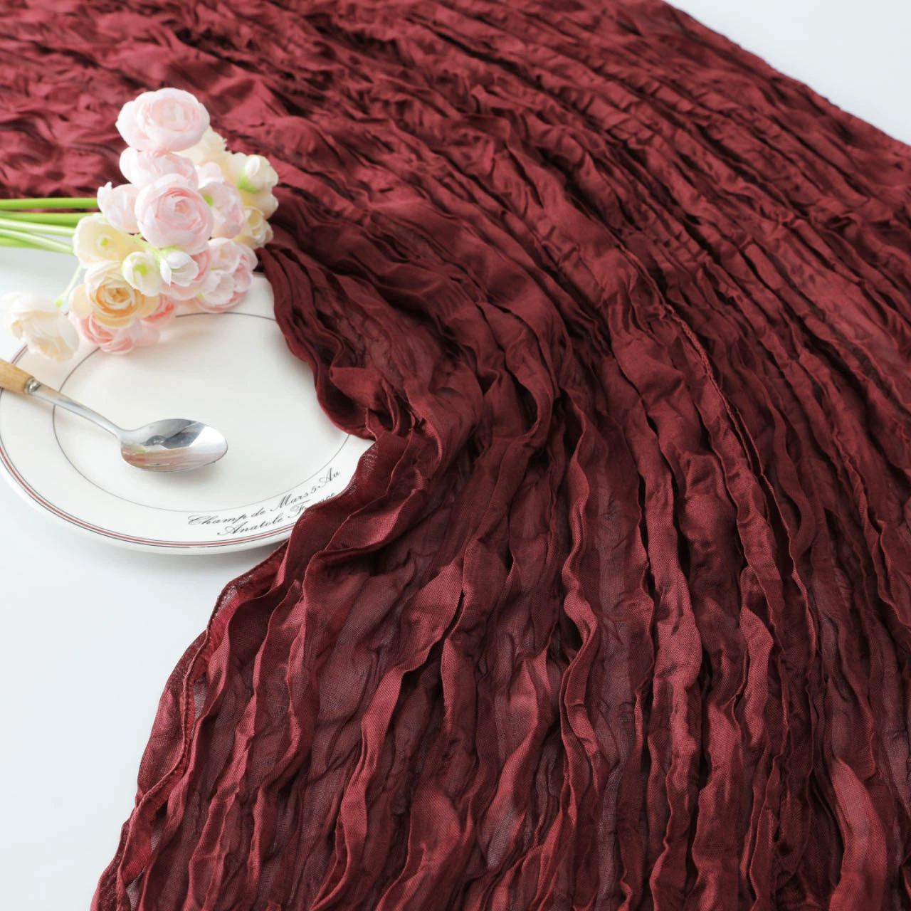 Дорожка на стол Bali yarn, северный текстурный стиль, тёплая драпировка 90×180 / 90×300 см
