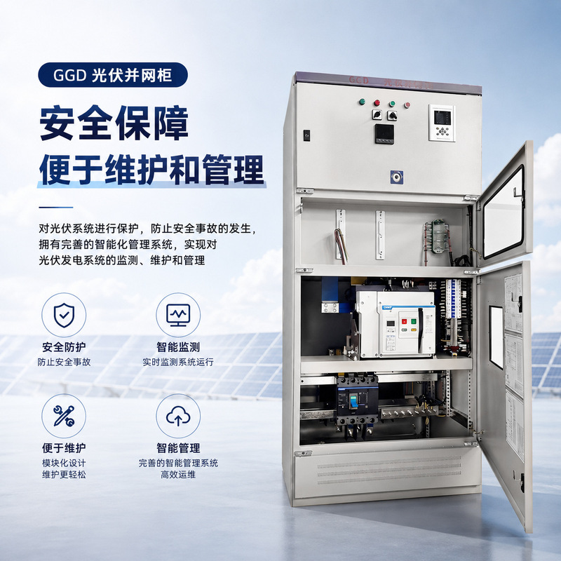 Photovoltaic grid-connected cabinet anti-islanding device GGD low-voltage AC power distribution cabinet converging grid-connected box solar power distribution box Photovoltaic grid-connected cabinet anti-islanding device GGD low-voltage AC power distribution cabinet converging grid-connected box solar power distribution box