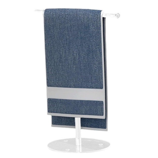 亚克力T形毛巾杆架浴室毛巾架储物架浴室厨房梳妆台带底座跨境