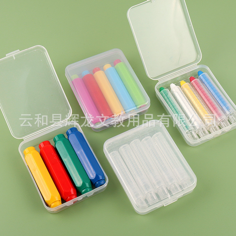 Transparent chalk pp material teacher children's training home rotation water soluble chalk clip free