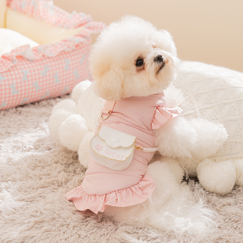 秋冬季狗狗衣服加厚保暖泰迪比熊小型犬棉衣猫咪马甲宠物衣服|undefined