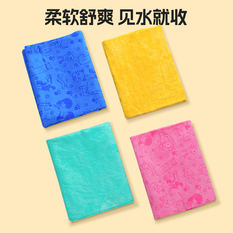 Impresión de mascotas Toalla de piel de venado imitación toalla absorbente Toalla de baño grande suministros para mascotas al por mayor