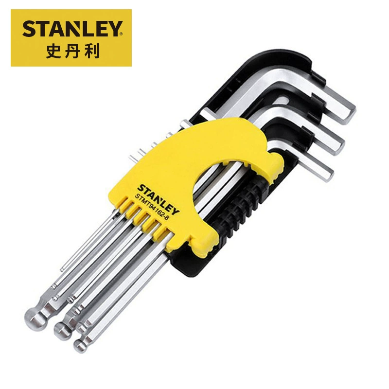 Наборы шестигранных ключей (Stanley), сталь S2, шарнирная головка и варианты с длинной ручкой