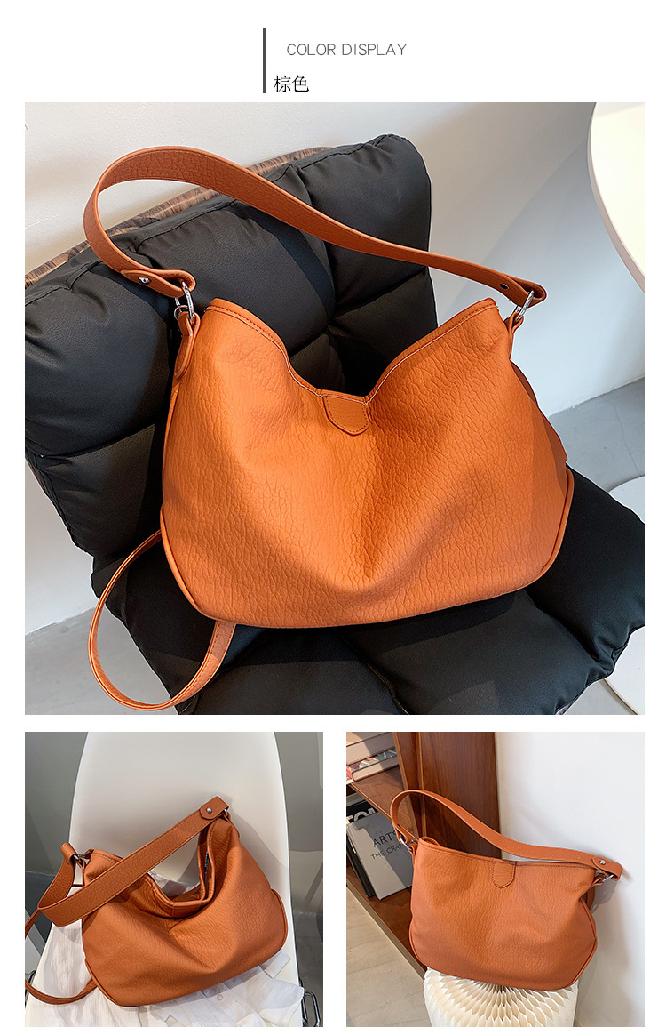 Coréenne Style Rétro Simple De Mode Sac À Bandoulière 2021 Nouveau Ins Grande Capacité Casual Sac À Main À La Mode Bandoulière Femmes De Sac display picture 7