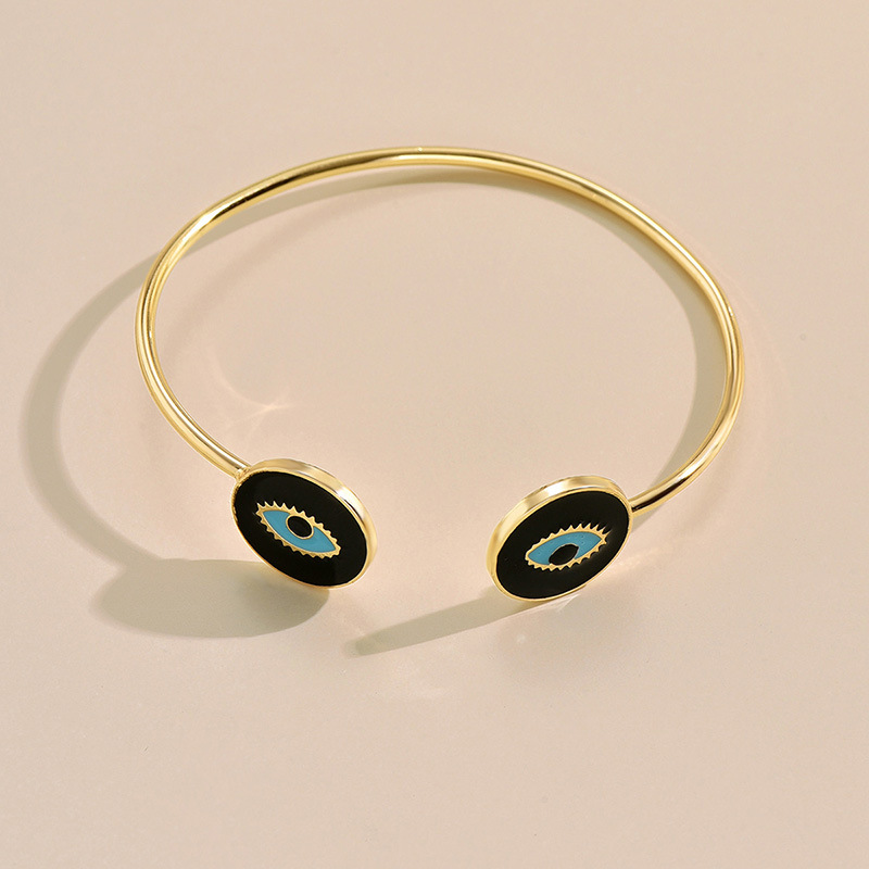 1 Piece Original Design Eye Alloy Enamel Plating Womenu0027S Bangle