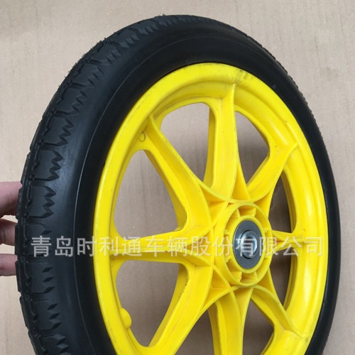 14寸实心PU发泡轮工具车轮