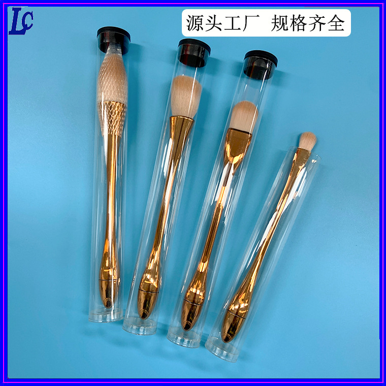 厂家批发pvc收纳管毛刷毛笔化妆刷包装管密封防尘PC收纳桶免费取
