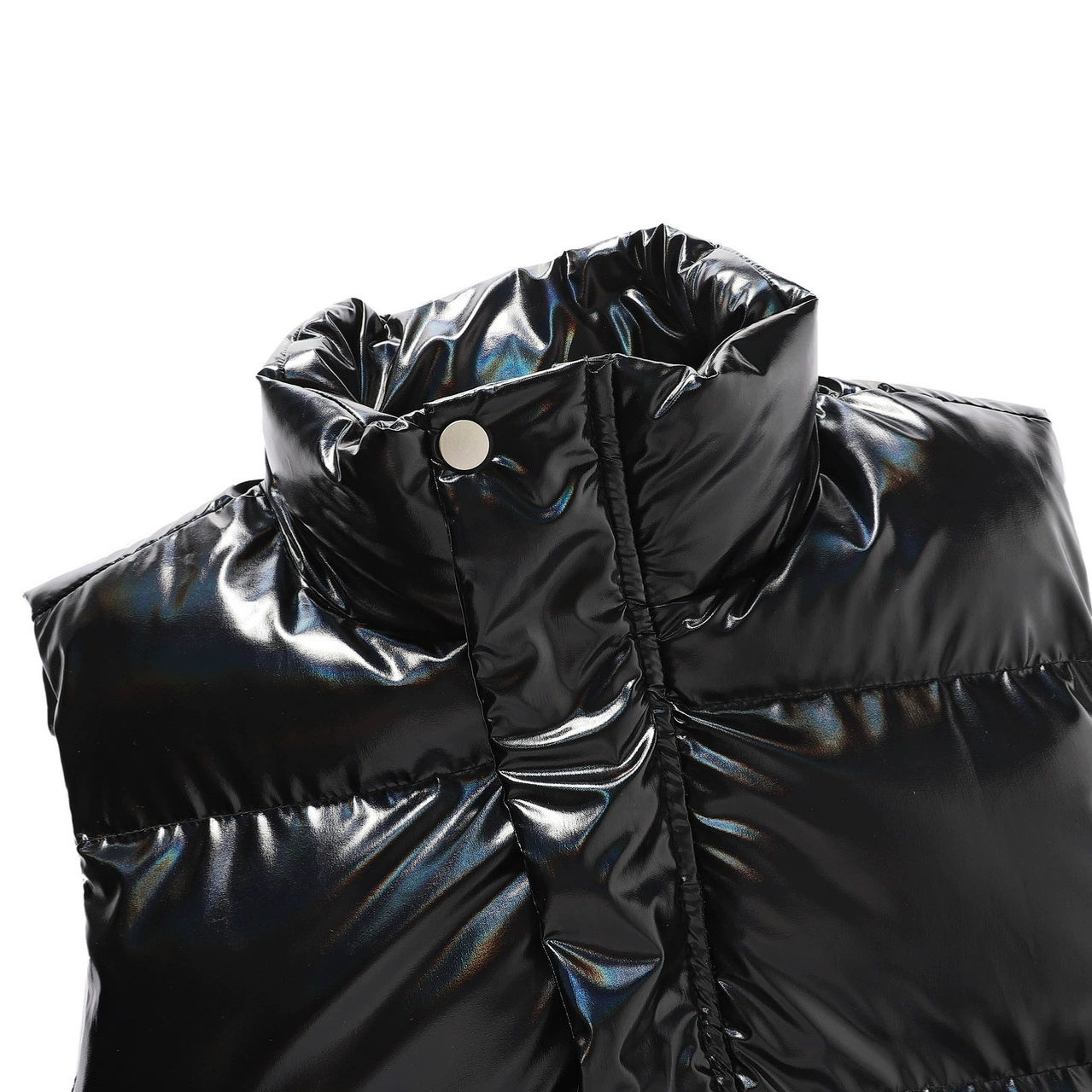 Demi-season vest, trend jacket sleevless with down, slim fit, Korean style