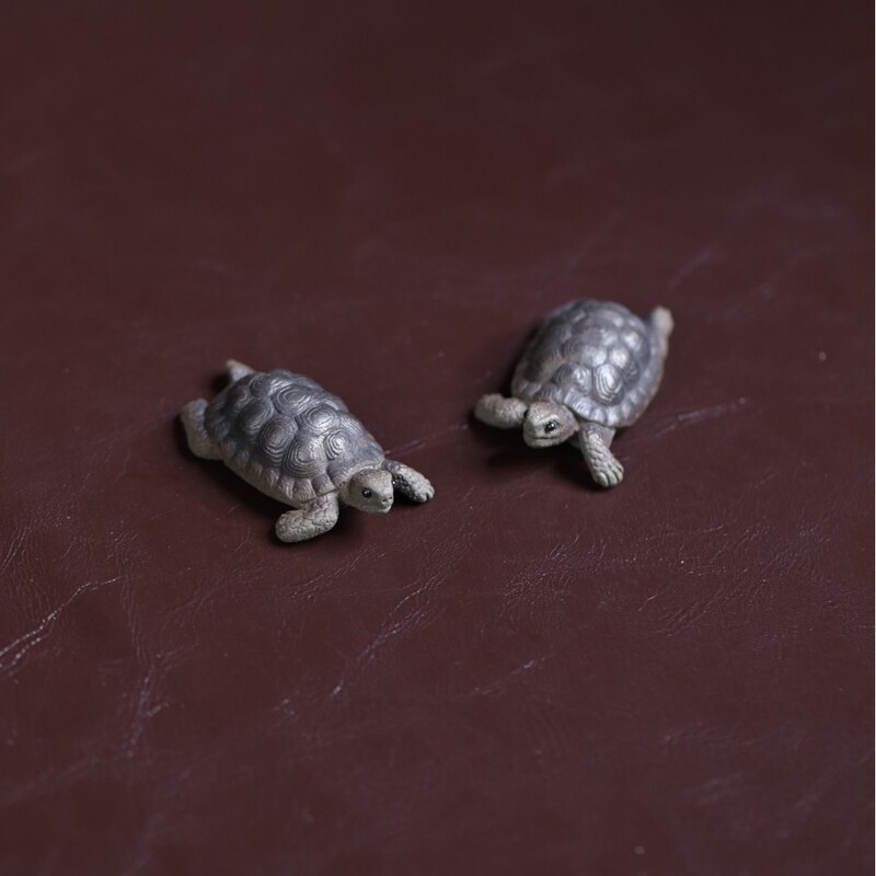 Purple Sand Tea Pet Small Turtle Handmade Boutique Can Raise Creative Mini Rich Sea Turtle Tea Table Ornaments Tea Play