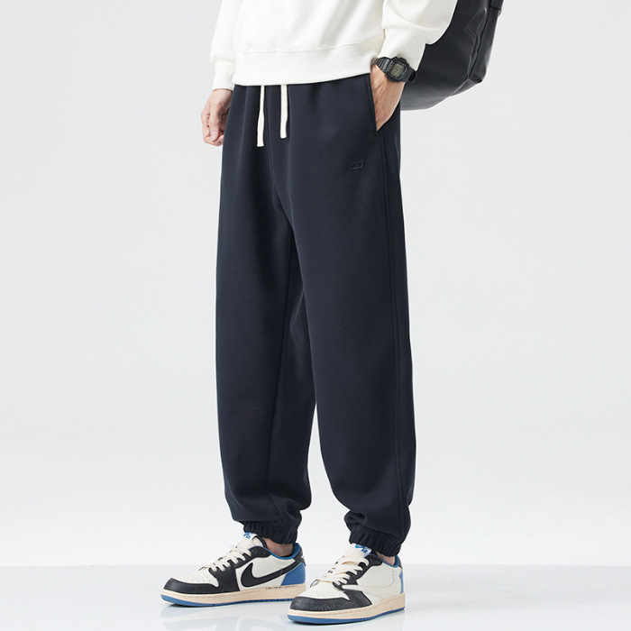 2025 nuevo otoño japonés retro pantalones rectos sueltos zapatos bordados para hombres sueltos versátiles