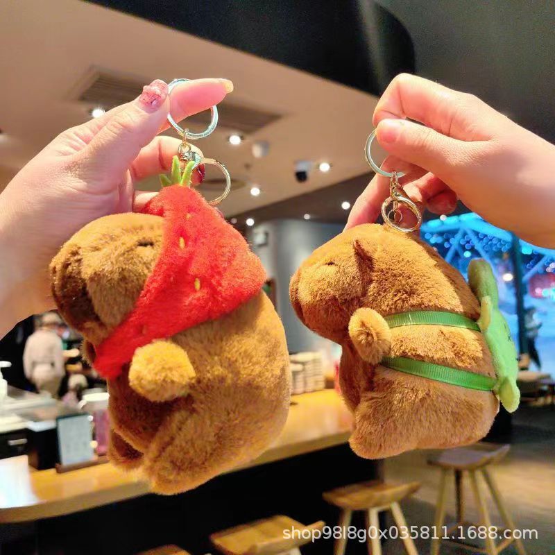 Explosive Kapibala Doll Cute Capybara Doll Keychain Catching Doll Machine Doll Boutique Plush Pendant