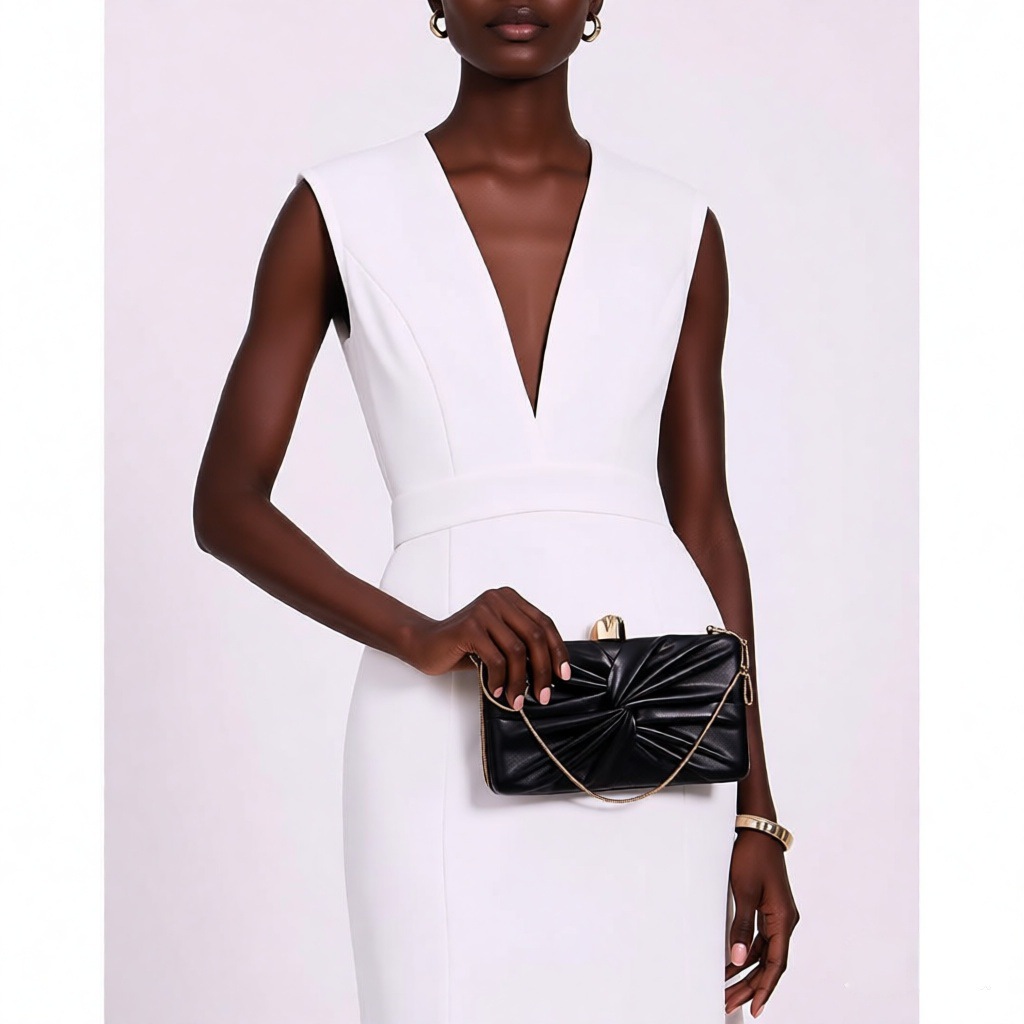 Bolsa de cena de moda transfronteriza de damas otoño y invierno nuevo pliegue pu bolso de mano de hombro de partido de lujo ligero bolso de noche