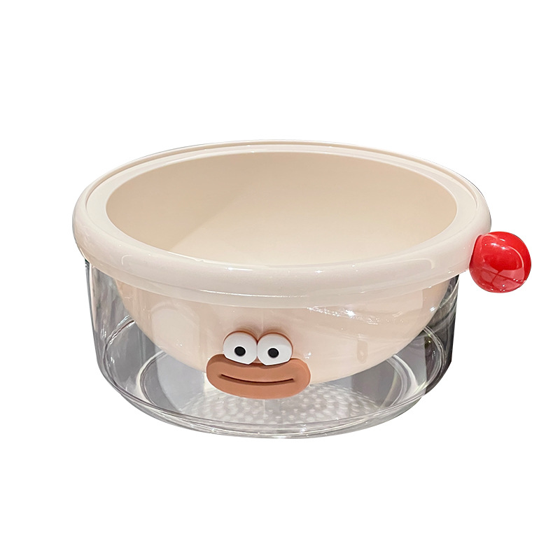 Cesta de drenaje engrosada, lavabo de dopamina, cocina casera, lavado de frutas, canasta de verduras de doble capa multifuncional, tazón de frutas image 5