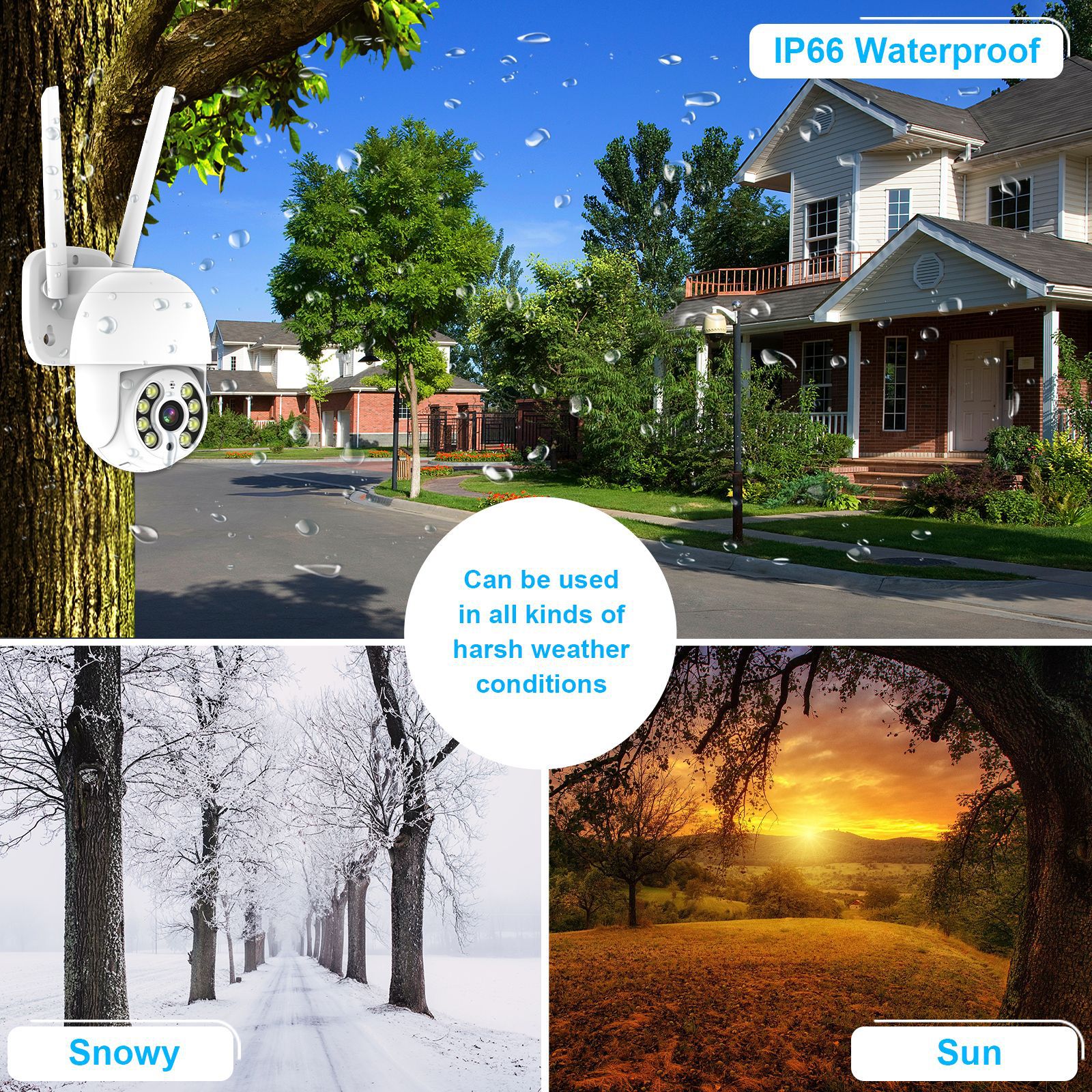 Tris Home 10 pulgadas 4-Way NVR bola máquina de monitoreo traje de visión nocturna de doble luz movimiento detección graffiti monitoreo inalámbrico