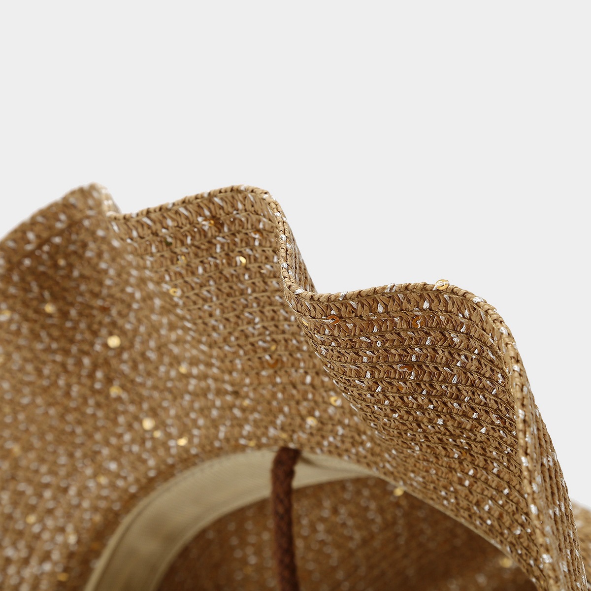 Curved Eaves Rim Women's Elegant Classic Style Solid Color Curved Eaves Straw Hat