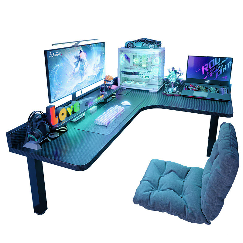 Mesa de dormitorio mesa de esquina mesa de computadora mesa de escritorio mesa de deportes electrónicos para estudiantes universitarios tabla de esquina lateral suspendida