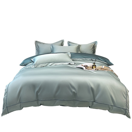 Light luxury 160-count long-staple cotton 100% cotton four-piece set pure cotton bed sheets and duvet covers Category A maternal and infant grade three-piece bedding set