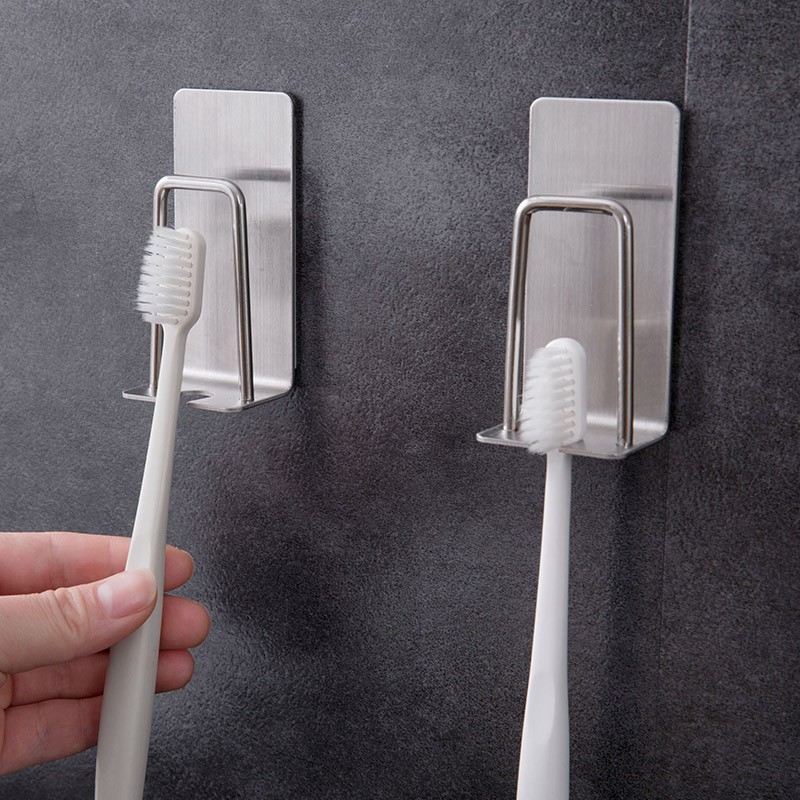 304 Stainless Steel Toothbrush Holder No Hole Toothbrush Cup Toothbrush Set Bathroom Toothbrush Holder 