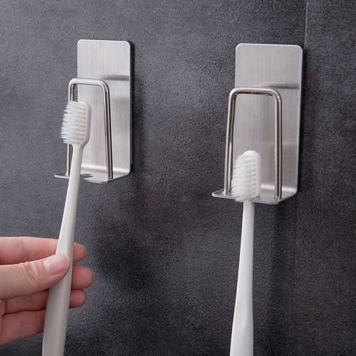 304 Stainless Steel Toothbrush Holder No Hole Toothbrush Cup Toothbrush Set Bathroom Toothbrush Holder 