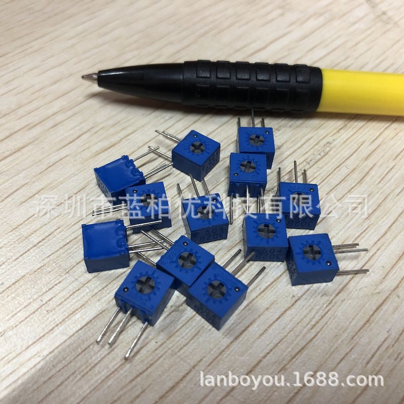 3362W-1-504LF 可调电阻 可变微调电位器 3362W 500K W504 侧面调
