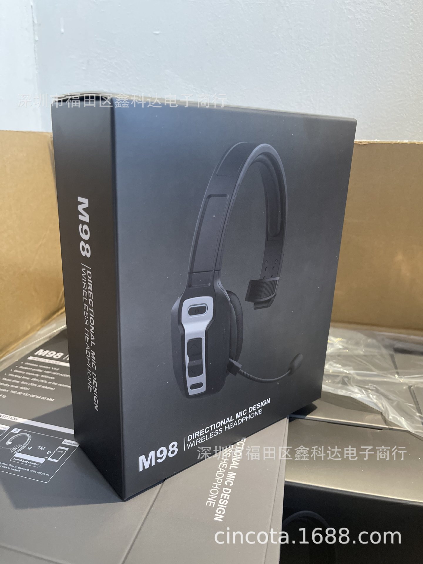Wholesale M98 Car Bluetooth Hands-Free Headset Wireless Call Noise Reduction Driving Headset Head-Mounted Car Cross-Border