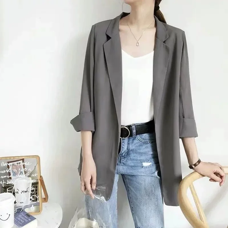 Shiffon summer thin classic suit jacket, sun protection