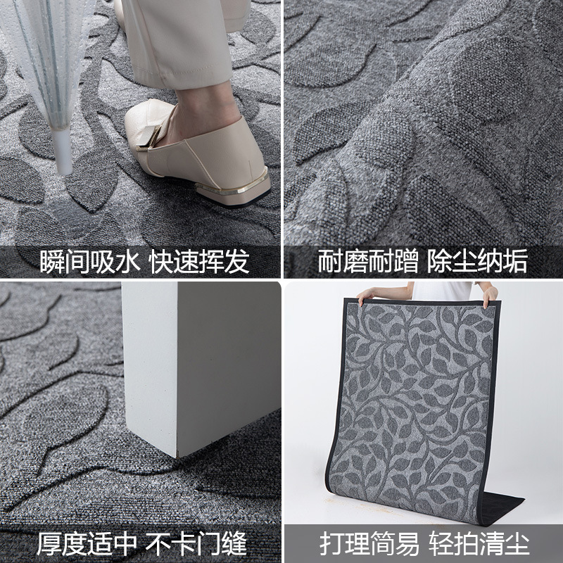 モダンでシンプルな玄関ドアフロアマット、高級玄関ドアマット、汚れにくくお手入れが簡単なフロアマット、厚みのある滑り止めフロアマット|undefined