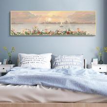 北欧抽象床头装饰画植物花卉轻奢卧室挂画小清新现在简约客厅壁画