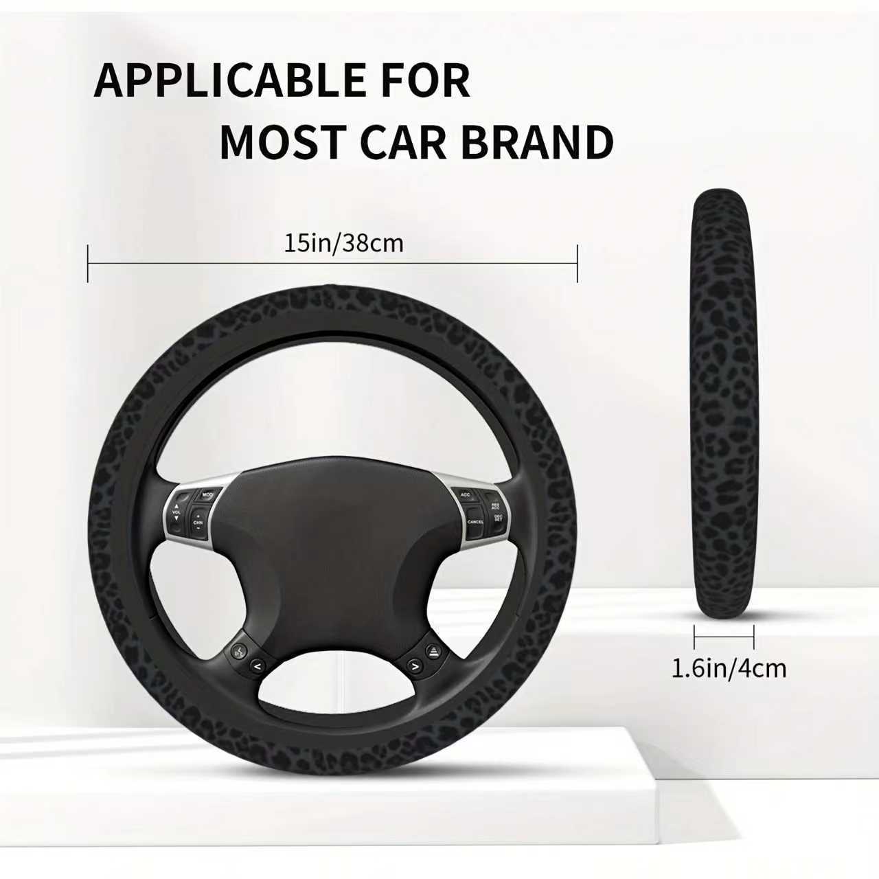 Cross-Border E-Commerce Black Leopard Print Universal Car Seat Cover, Popular in Europe and America, Temu, Mercado Libre, and Mexico