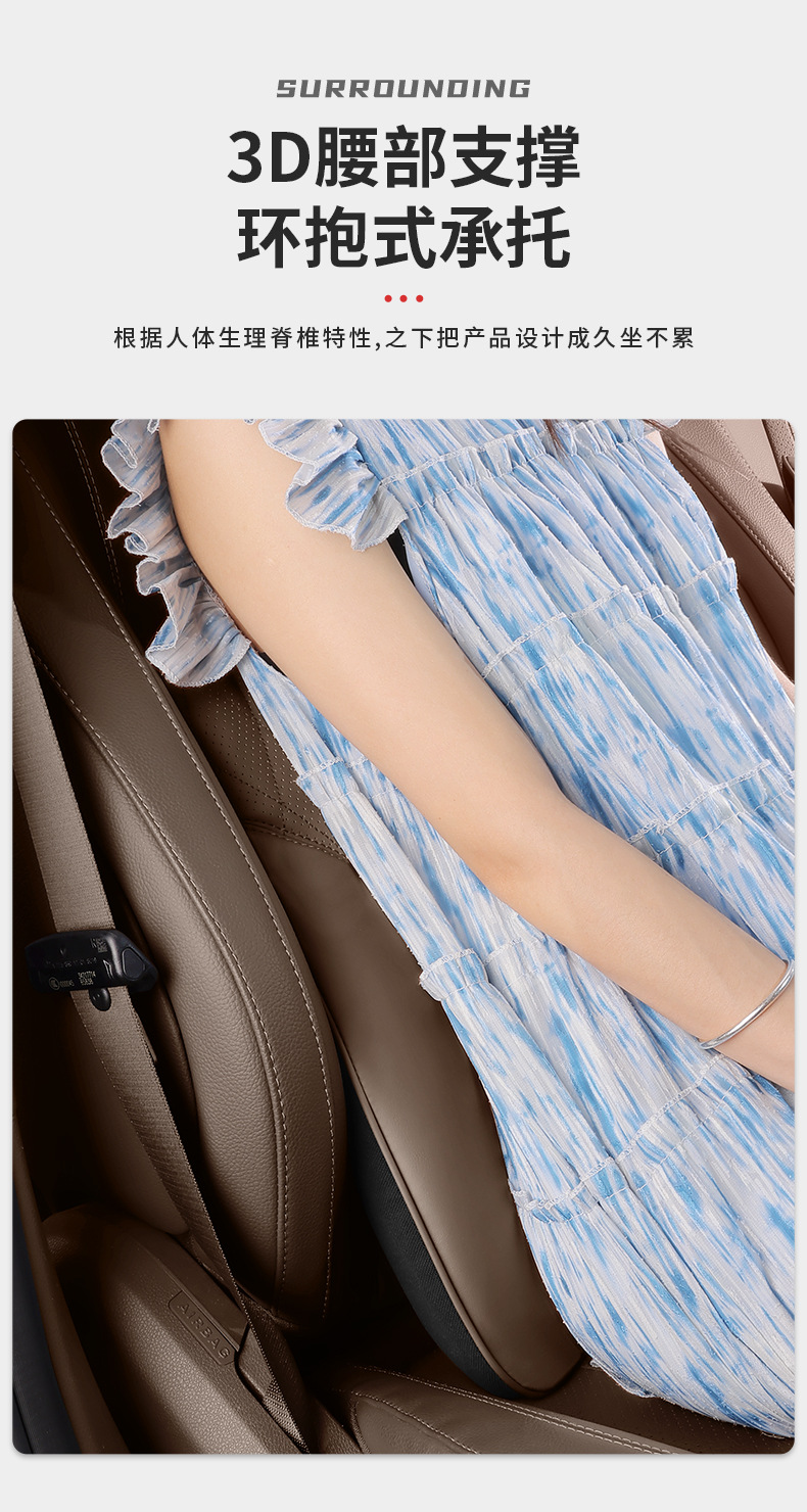 Suitable for Mercedes-Benz Headrest and Lumbar Support Ac-Class Se-Class E300L Car Neck Pillow Glc/Gle/C260L Cushion Cushion