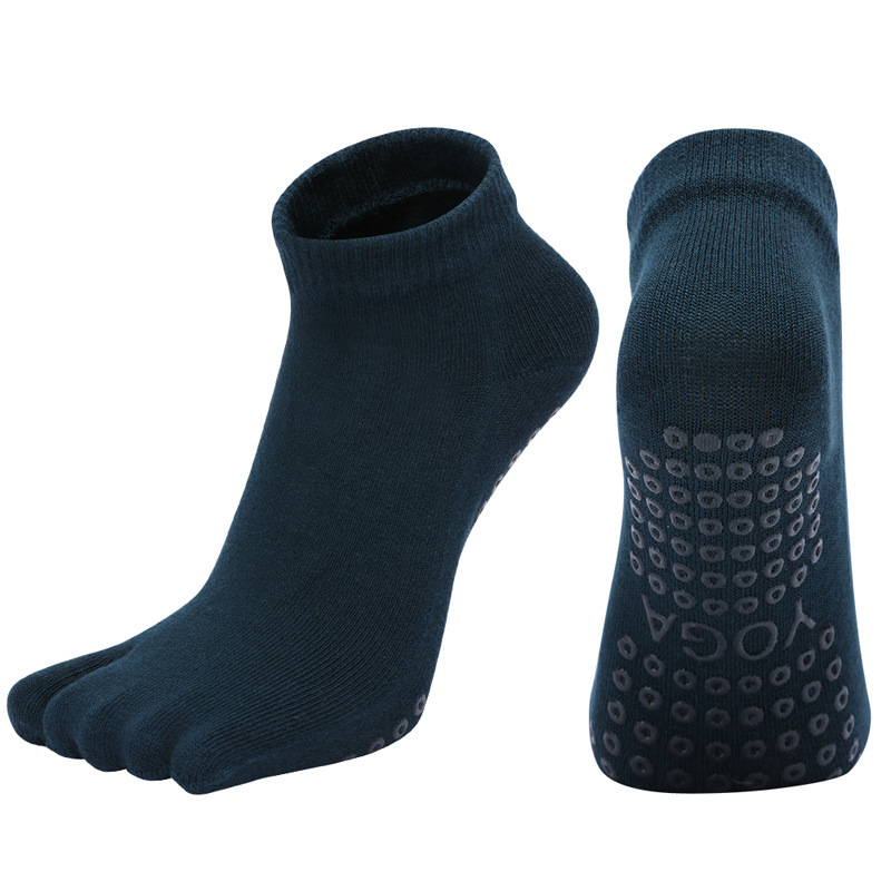 [Venta al por mayor de fábrica] calcetines de Yoga de cinco dedos calcetines de Baile todo incluido algodón peinado de cinco dedos Pilates Fitness calcetines deportivos