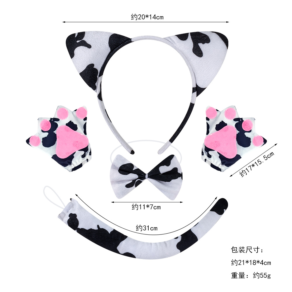 Diadema de Vaca Adorable para Niños, Accesorio de Disfraz de Animal, Diadema de Vaca para Fotos