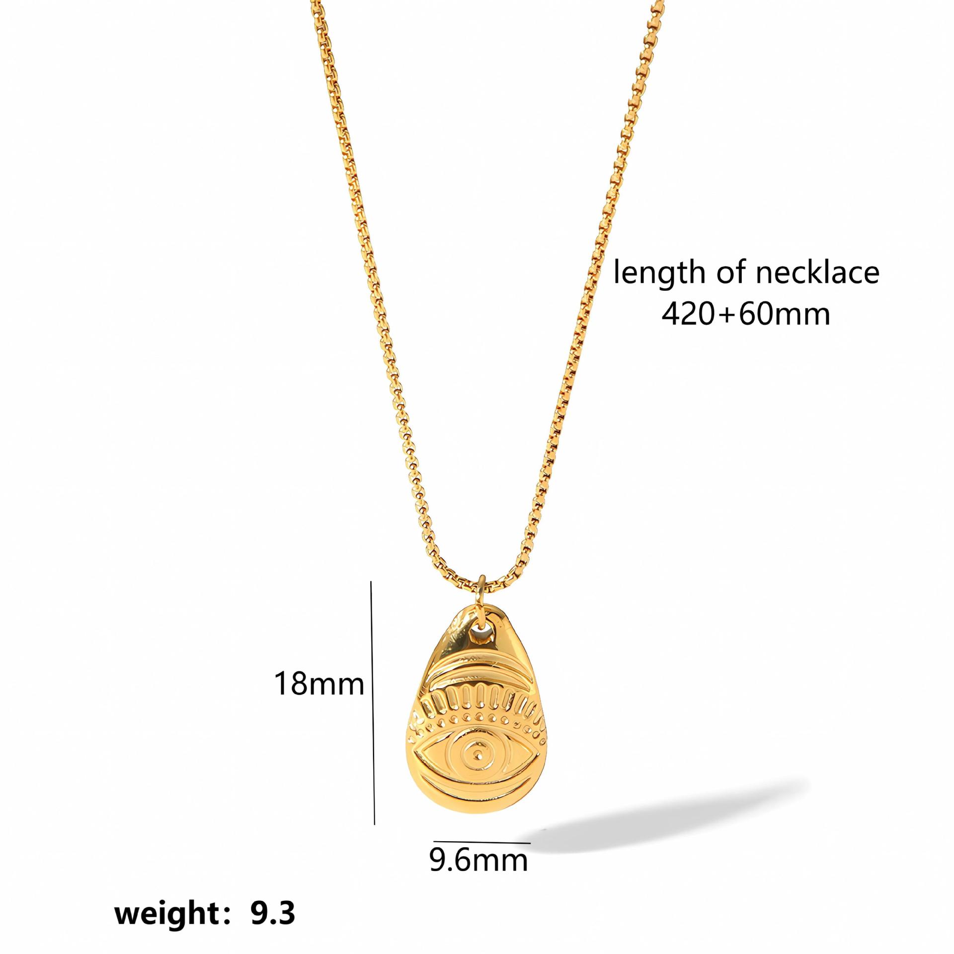Lina Girl INS-style Devil's Eye Gold Stainless For Women, Heart-shaped With Colorful Diamonds, Unique Design Titanium Steel_voghion.com