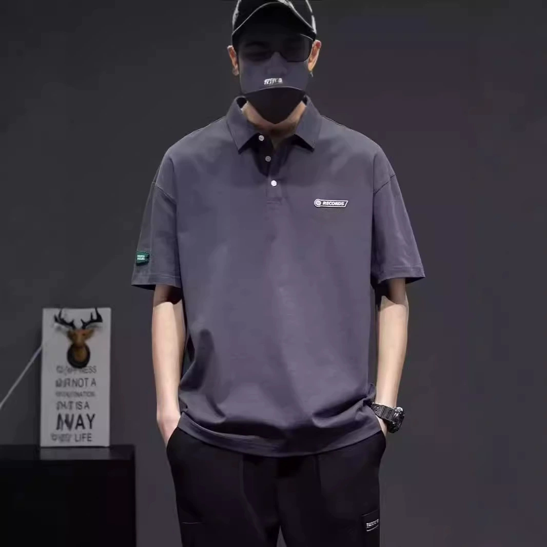 Японский повседневный летний тренд рубашки POLO для мужчин простой и простой, открытый туризм, бесплатный горячий топ