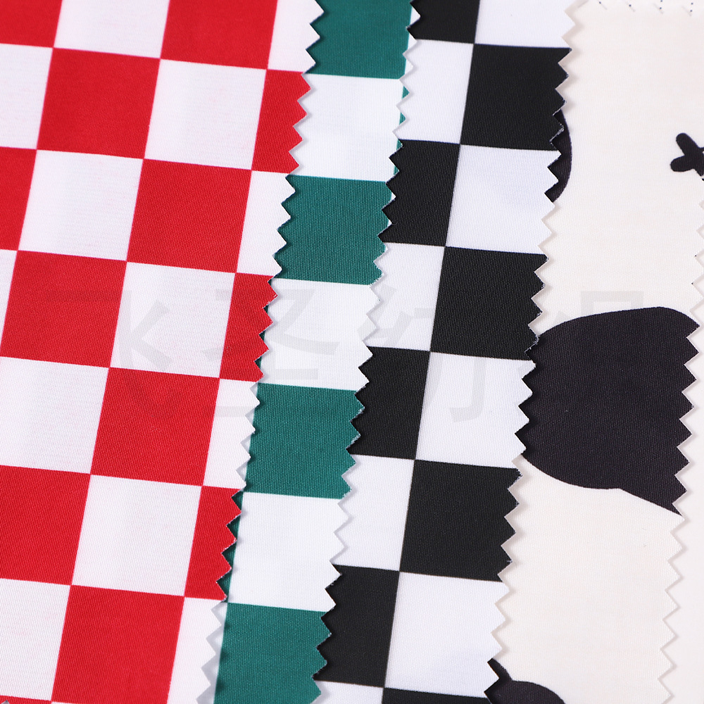 290斜纹复合牛津布斜纹棋盘格针织布涤纶箱包手袋面料批发