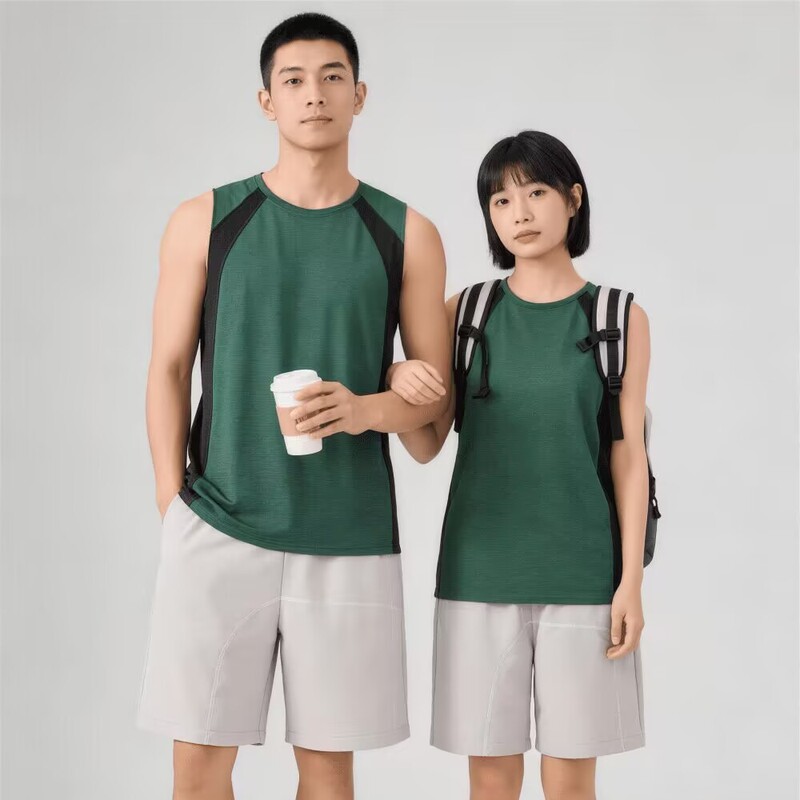 Cross-Border Unisex Quick-Dry Sports Vest with Printed Text, Coach Uniform, Team Building Vest with Logo, Sleeveless T-Shirt