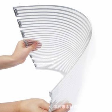 Pantalla LED flexible transparente para vidrio, cortina de pared, pantalla fija en el centro comercial Mulinsen con alto brillo