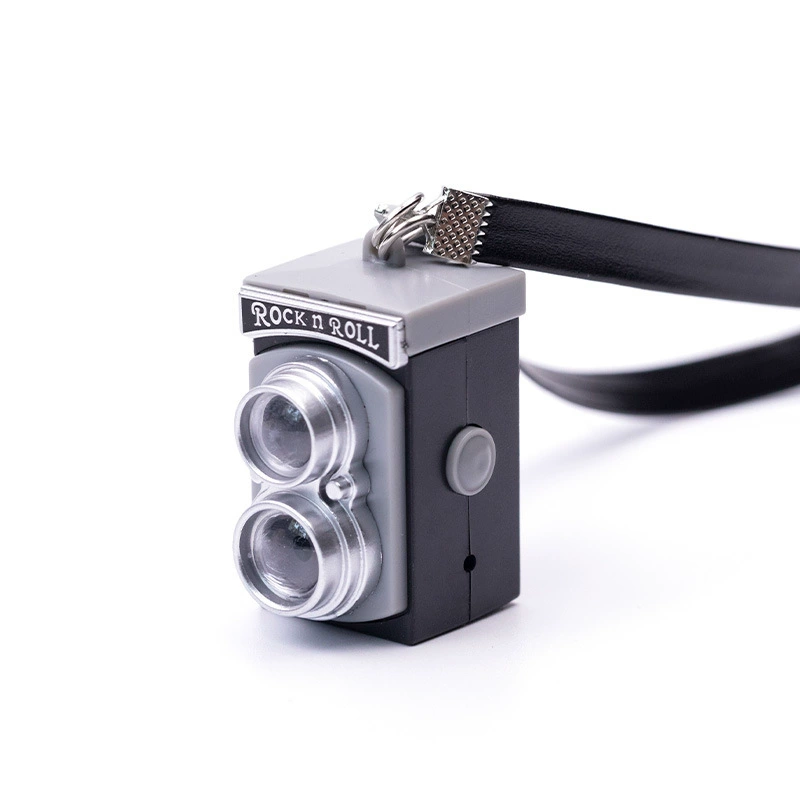 Cotton flashing doll, straps, retro small camera, keychain, makes sounds