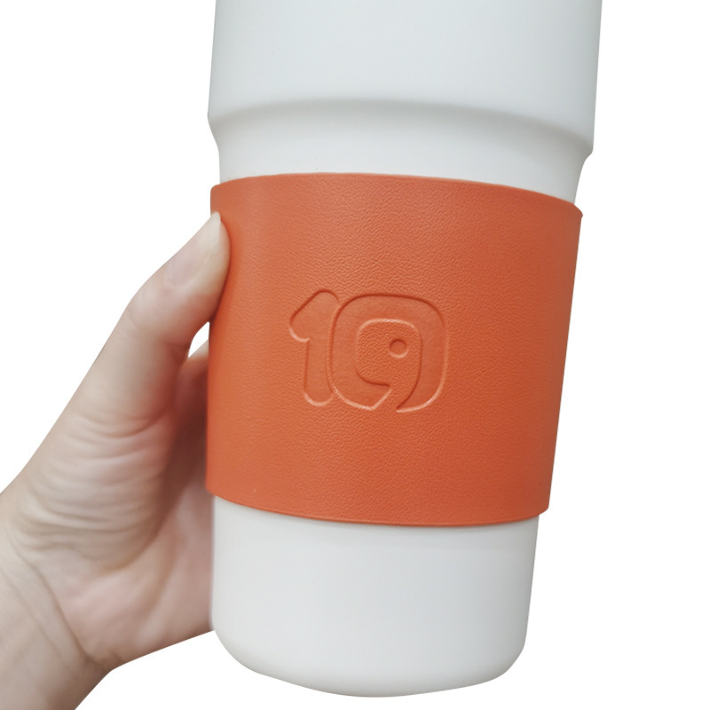 爆款PU皮革杯套 精致简约保温杯套 防滑防烫咖啡杯保护套皮革