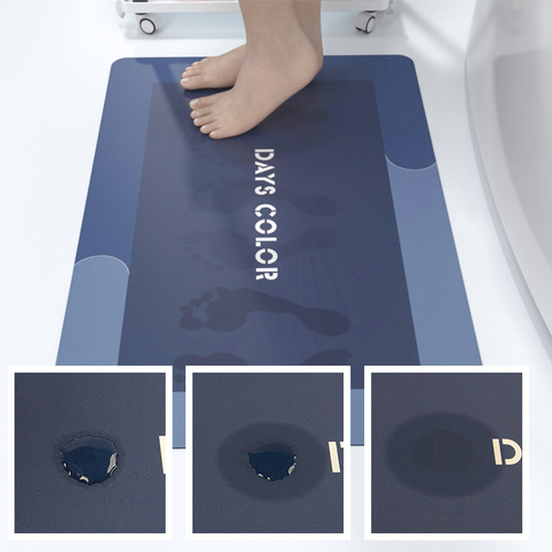Diatom mud absorbent bathroom mat soft diatomaceous earth non-slip bathroom floor mat quick drying kitchen floor mat