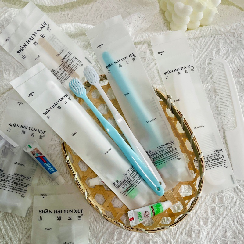 山海云雪系列一次性牙刷酒店民宿洗漱用品套装宾馆一次性牙具全套