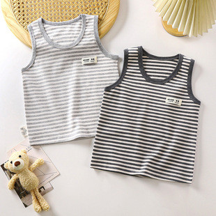 Children's Cotton Vest Boneless Abraded Breathable Sweat Absorbing Home Baby Boys and Girls Jacket Sleeveless Export Quality