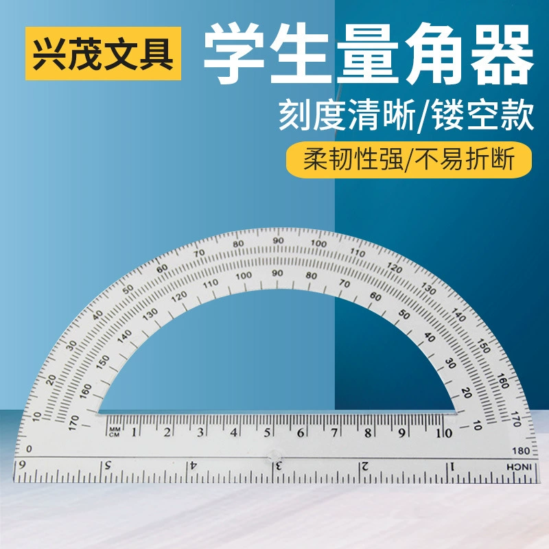 Поставки производителя, популярная полукруглая пластиковая прозрачная красочная линейка для измерения угла на 180 градусов, канцелярские принадлежности для рисования, транспортир 15 см