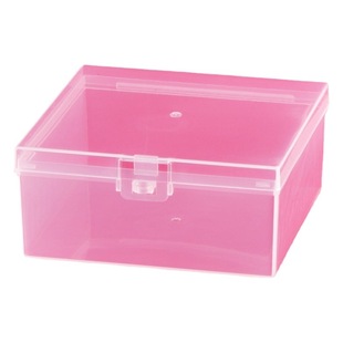 Factory direct square plastic storage box with lock transparent packaging box PP parts tool jewelry box wholesale