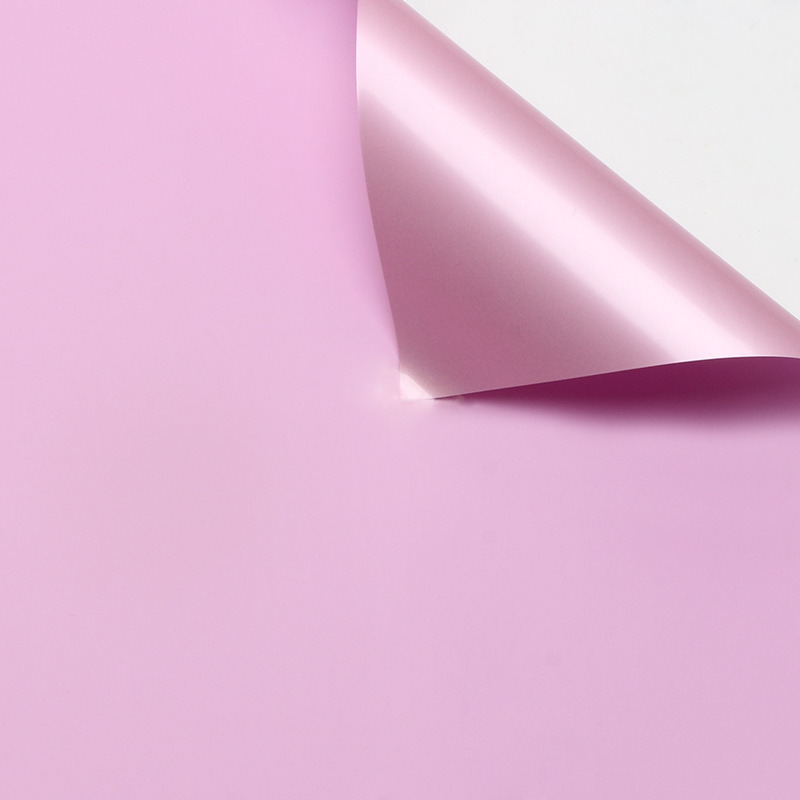 Rosa brillante señora flor embalaje de papel de película plástica impermeable perlada hecha a mano DIY florista materiales de flor al por mayor