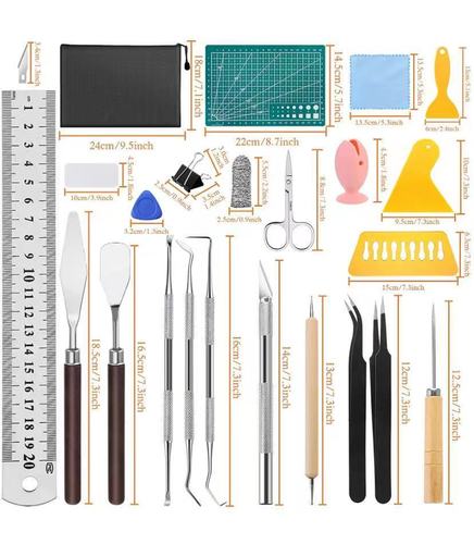 Lijiangchuang Vinyl Sticker Craft Floating Carving Dried Flower Tool Set Amazon eBay 42Pcs Craft