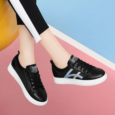 學生厚底小白鞋古奇天倫韓版網紅休閑運動板鞋舒適單鞋