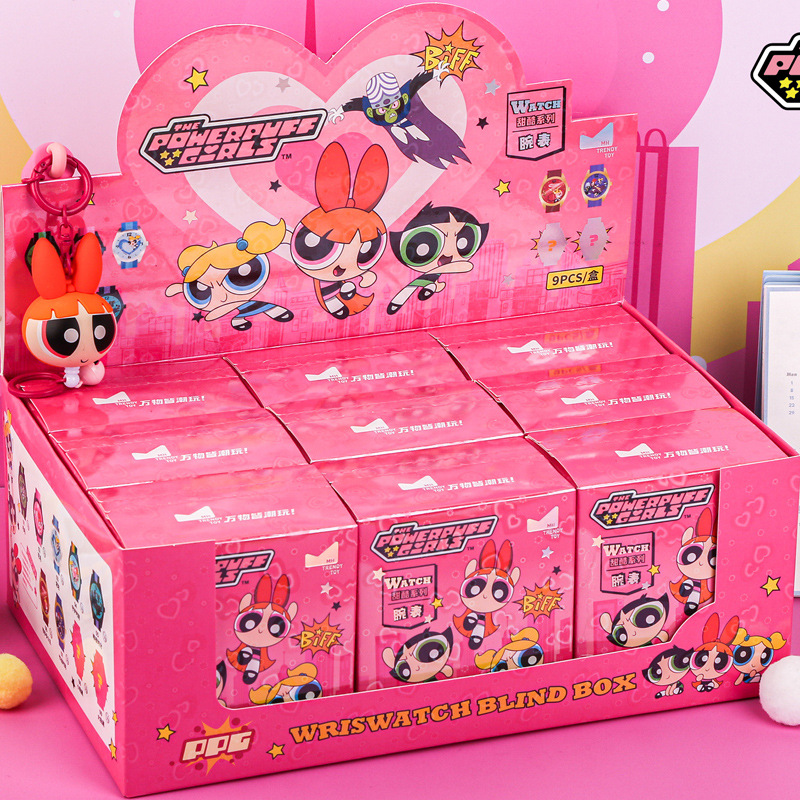 Auténtico Flying Sky pequeño reloj de policía de mujer caja ciega dulce serie de arco iris para estudiantes regalos hechos a mano regalo de Año Nuevo