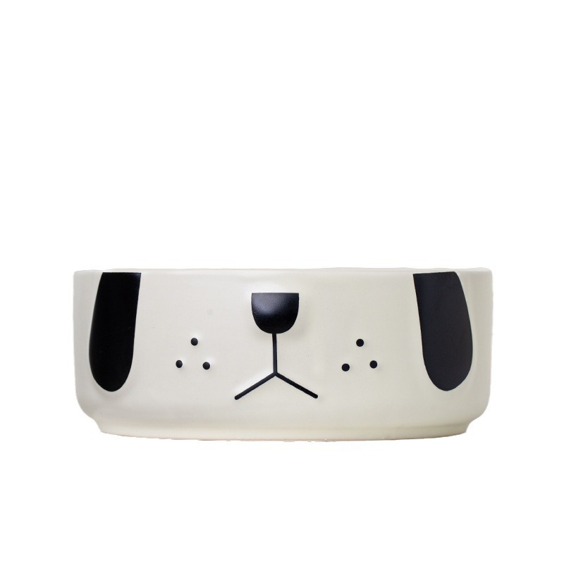 Dibujos animados PUG tazón de alimentación para mascotas tazón de comida para gatos tazón de cerámica gato y perro beber tazón de comida para gatos perro grande Tazón de arroz anti-golpe