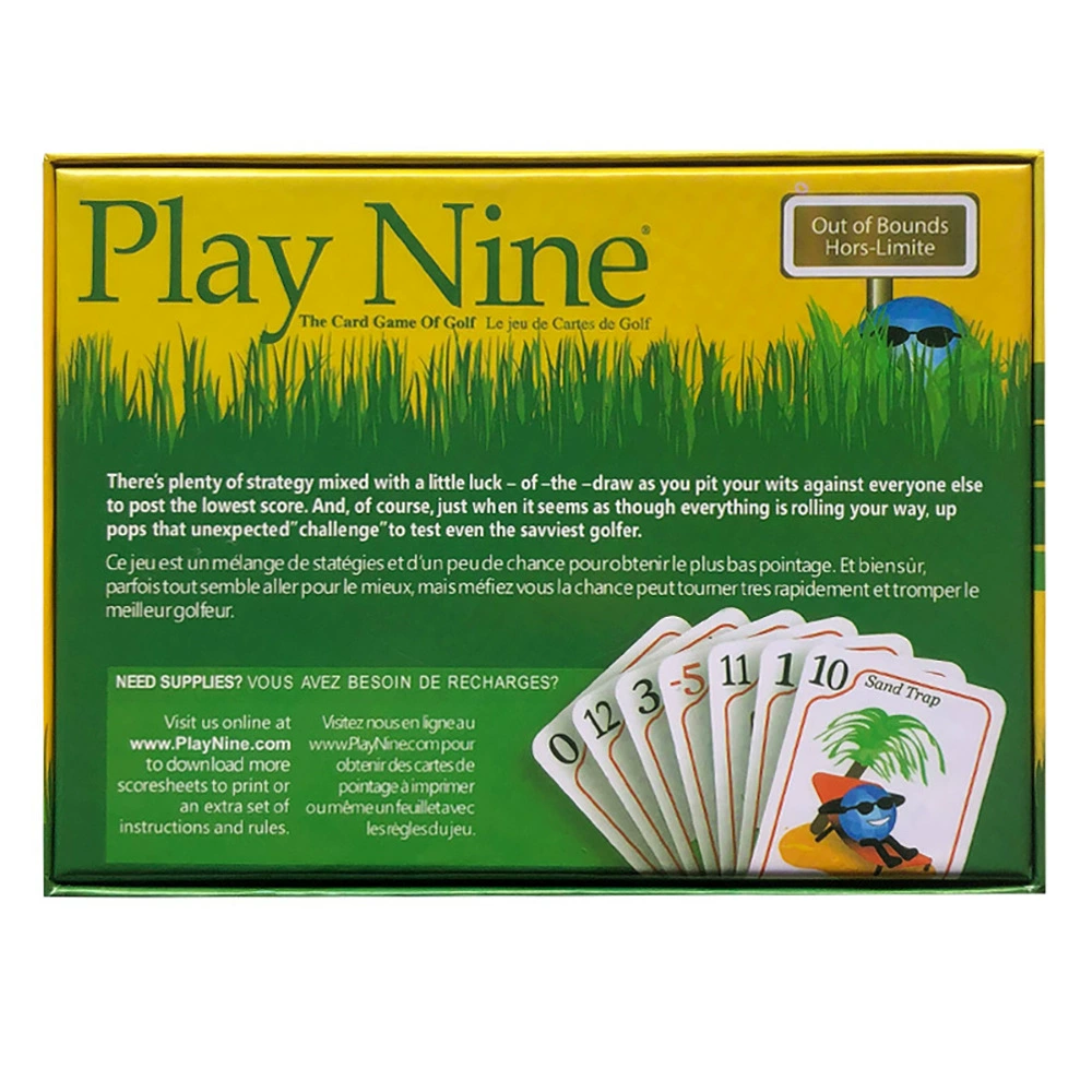 Английская версия PLAY NINE, игра девять, карточная настольная игра golf, вечерний многопользовательский набор готовых карточек